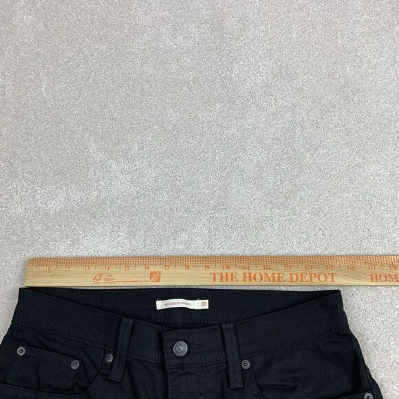 Levi Mid Length Black Denim Women’s Jean Shorts Size 30 - Picture 9 of 13